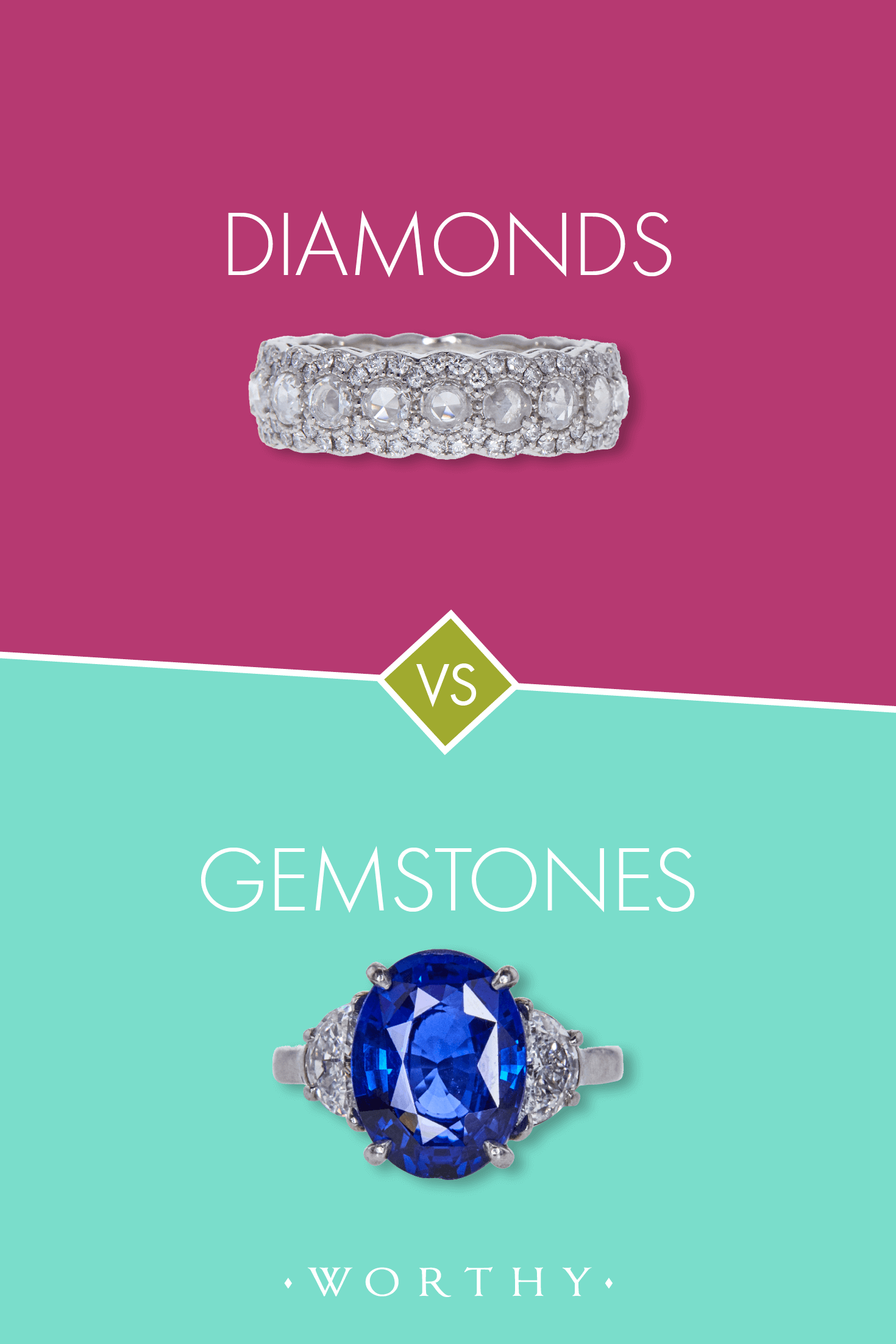 Sapphires vs diamonds- who's your winner? One thing we can say for sure: diamonds may be forever, but quality gemstones make a statement! How do you choose?