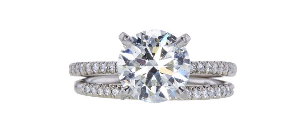 GIA 2.01 CT Round Cut Bridal Set