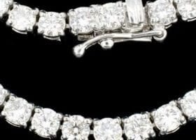 Double strand diamond necklace