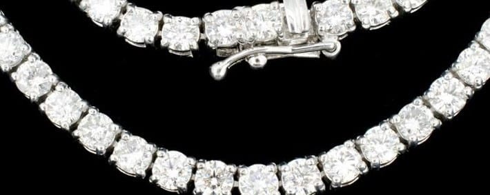 Double strand diamond necklace