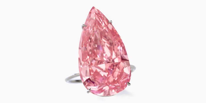 Unique Pink Diamond. Photo courtesy: Sotheby's.
