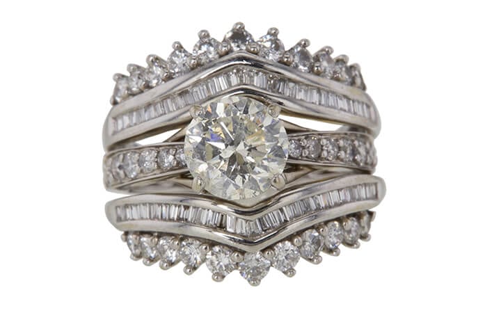 GIA 1.90 CT ROUND CUT BRIDAL SET