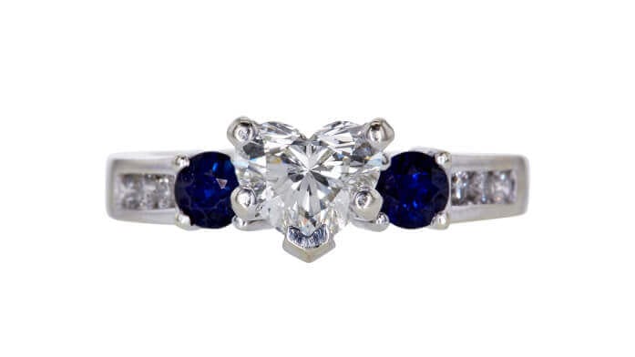 GIA 1.00 CT Heart Cut Solitaire Ring