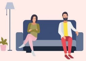 living with your spouse during divorce