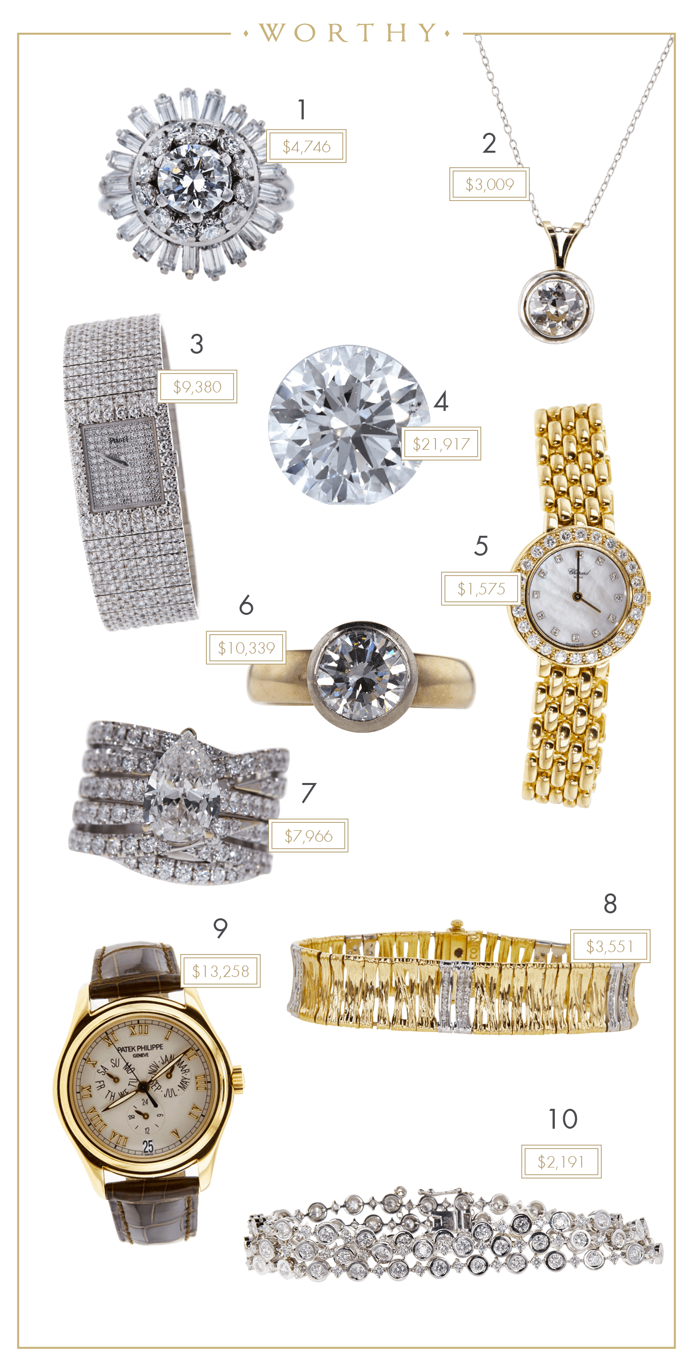 Take a peek at some of our favorite auctions to close out 2018! From bedazzled watches to over-the-top rings, there's something to catch every eye!