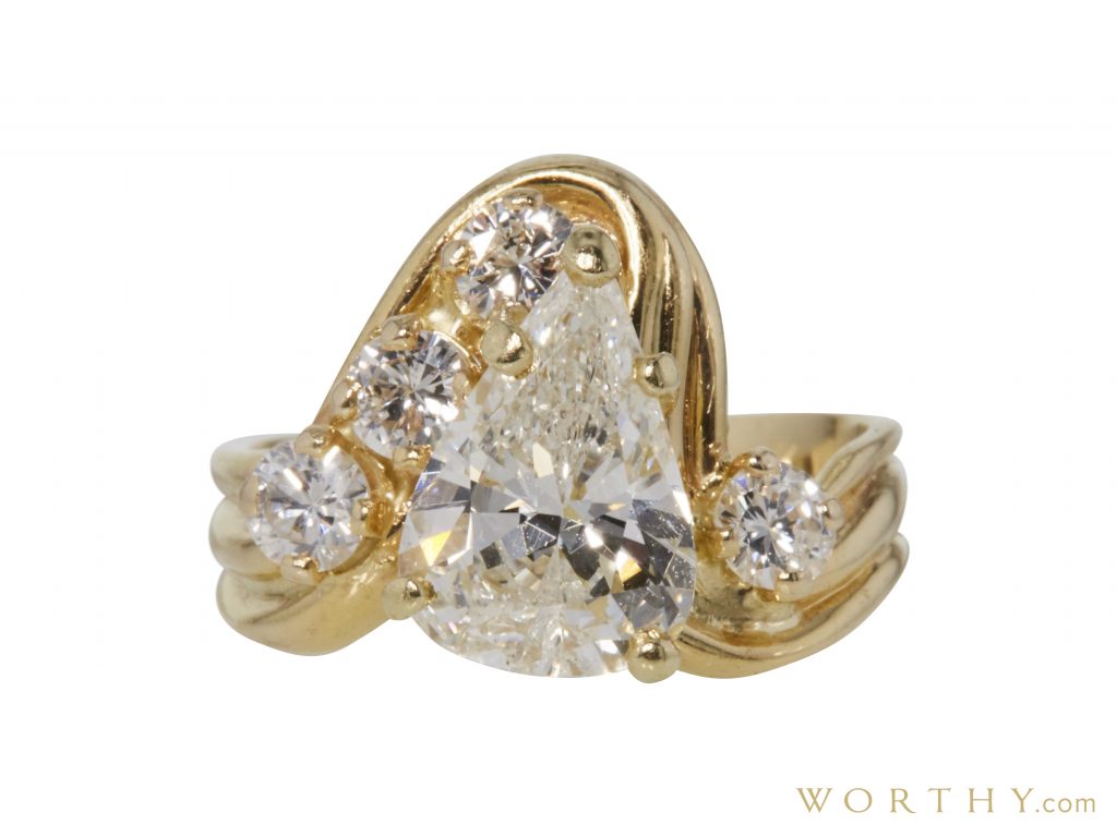 Pear Cut Solitaire Ring