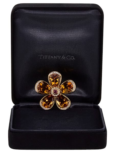 tiffany tourmaline brooch